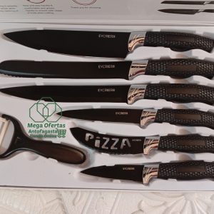 Set Cuchillos De Cocina Acero Inoxidable Antibacterial de 6 PIEZAS
