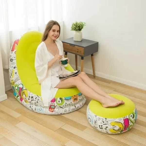 SOFA INFLABLE CON REPOSA PIES