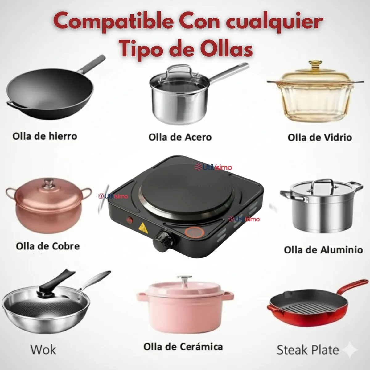 COCINA ENCIMERA ELECTRICA DE 1 HORNILLA - Imagen 4