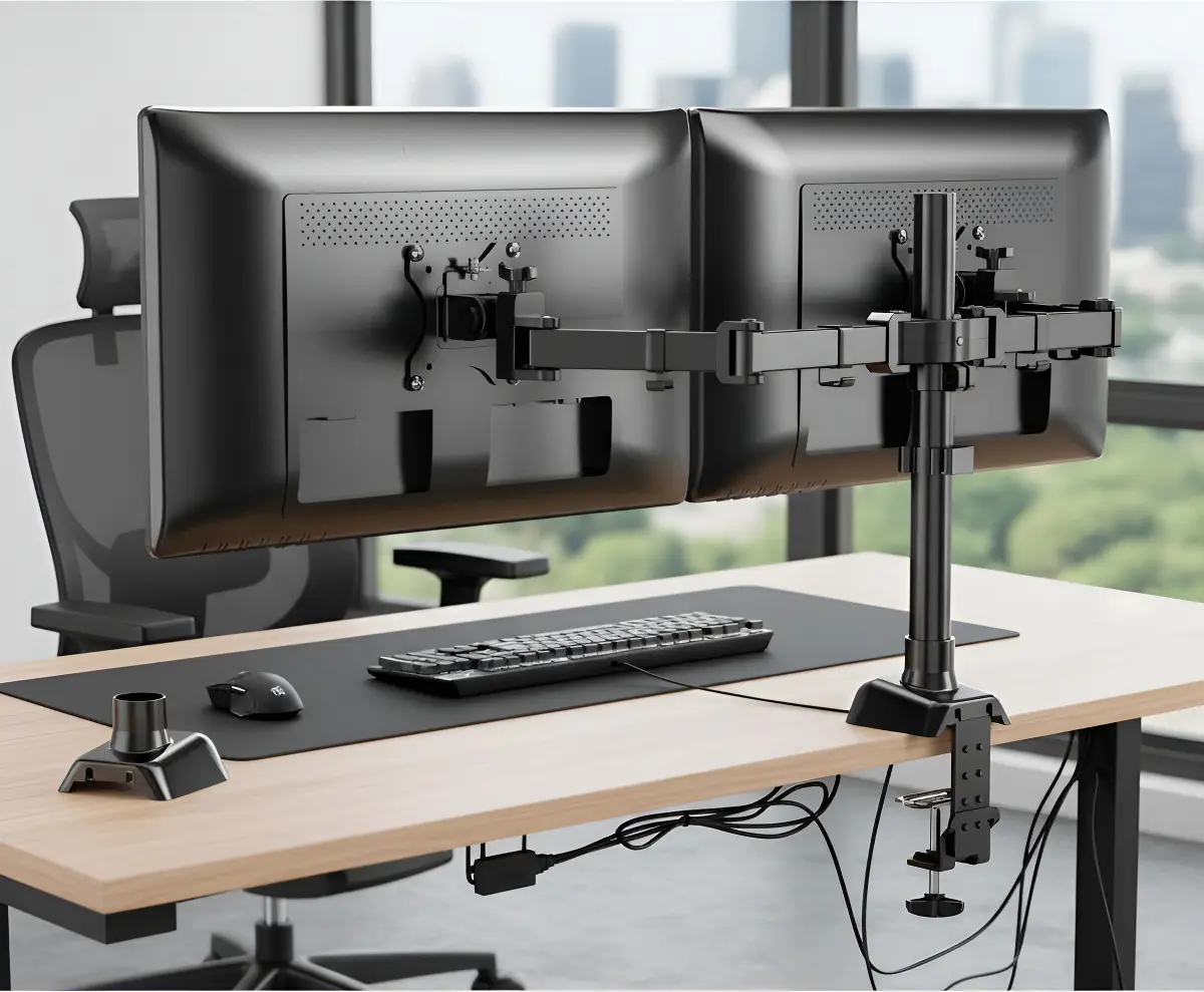 SOPORTE DE MESA PARA MONITOR DOBLE