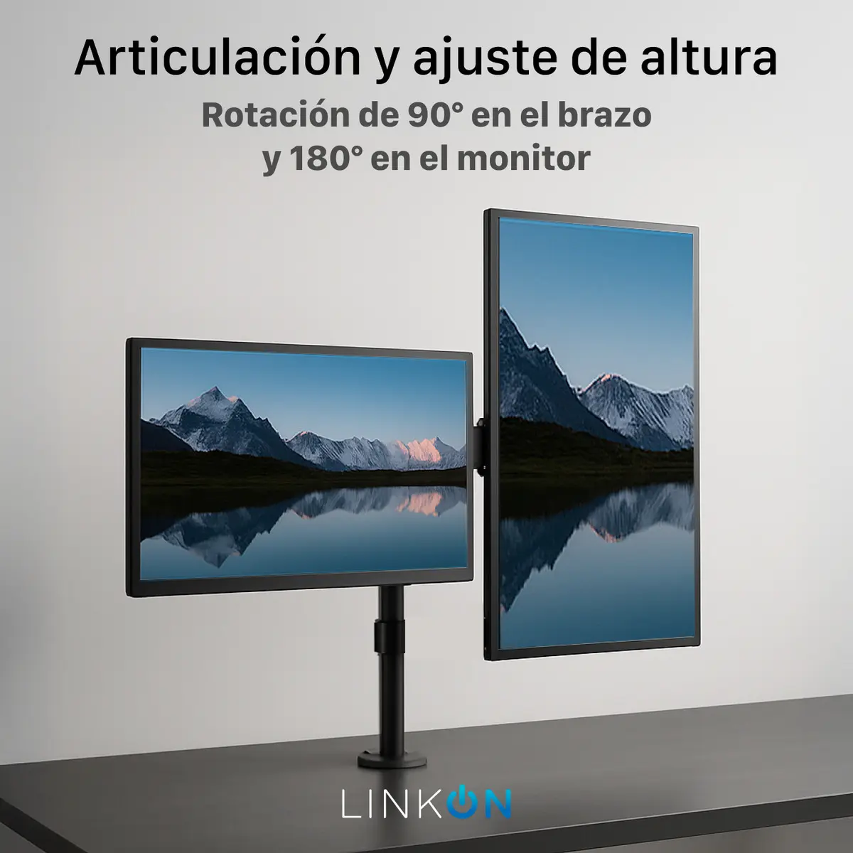 SOPORTE DE MESA PARA MONITOR DOBLE - Imagen 4