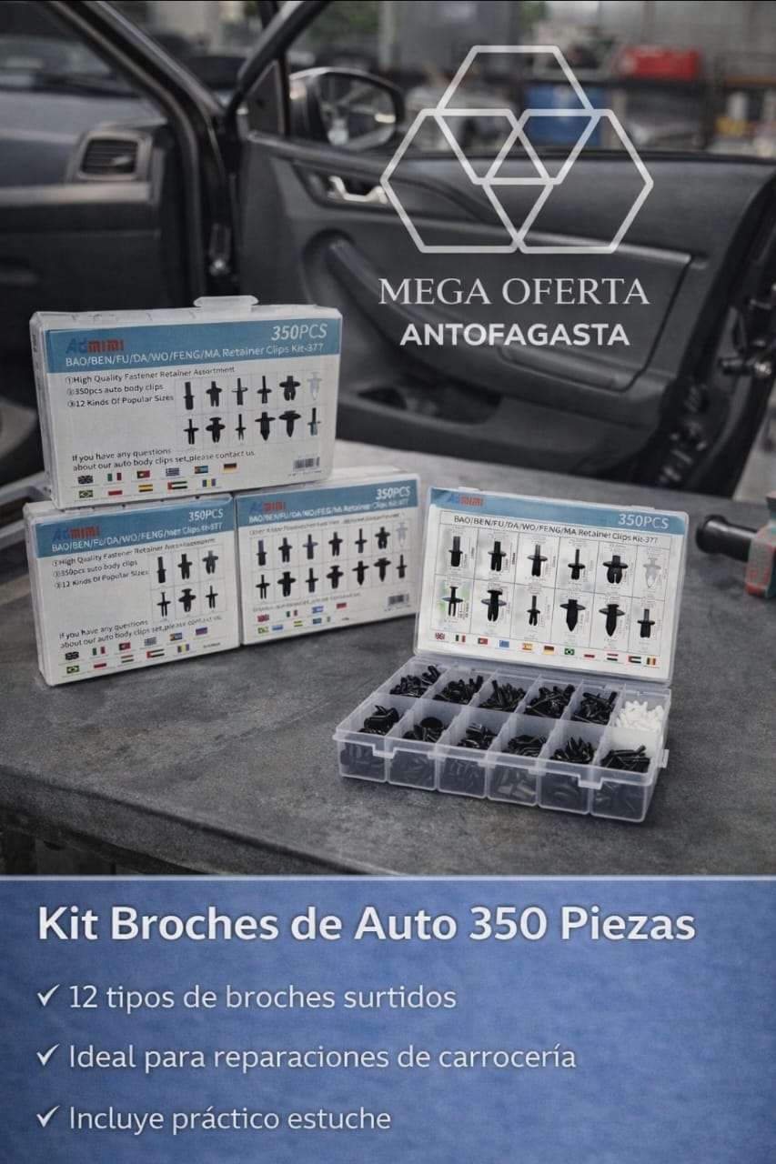 KIT DE 350 BROCHE DE RETENCION DE PLASTICO AUTO - Imagen 3