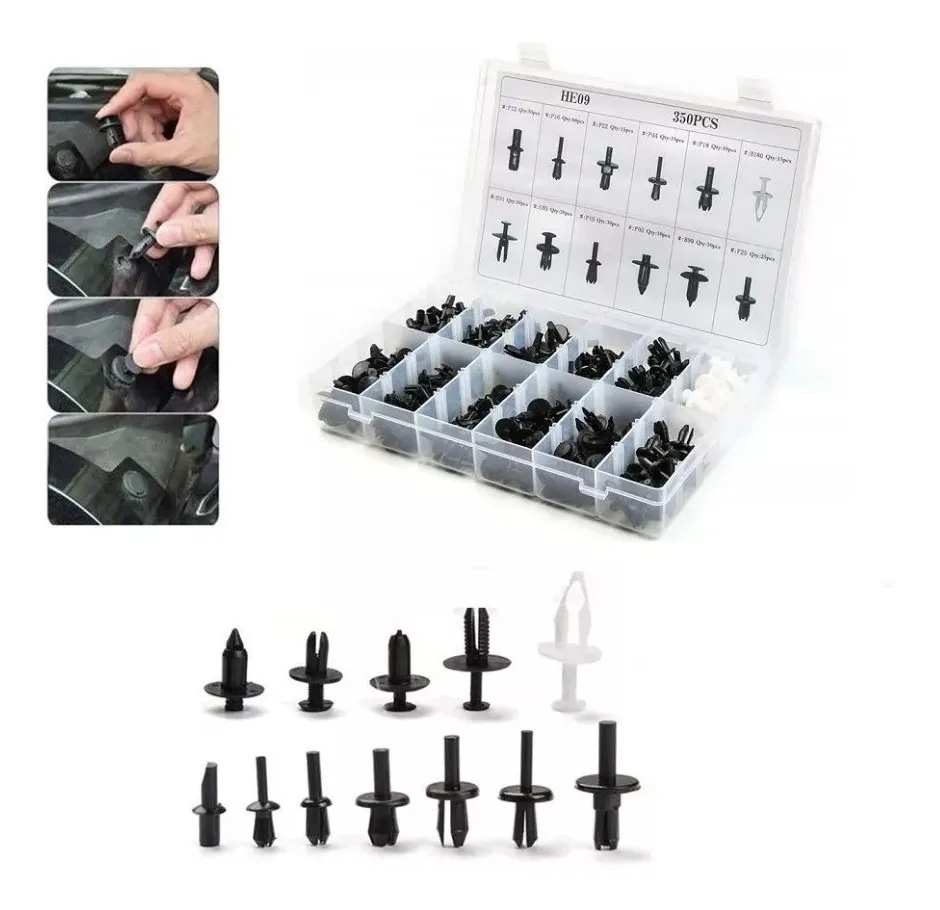 KIT DE 350 BROCHE DE RETENCION DE PLASTICO AUTO - Imagen 7