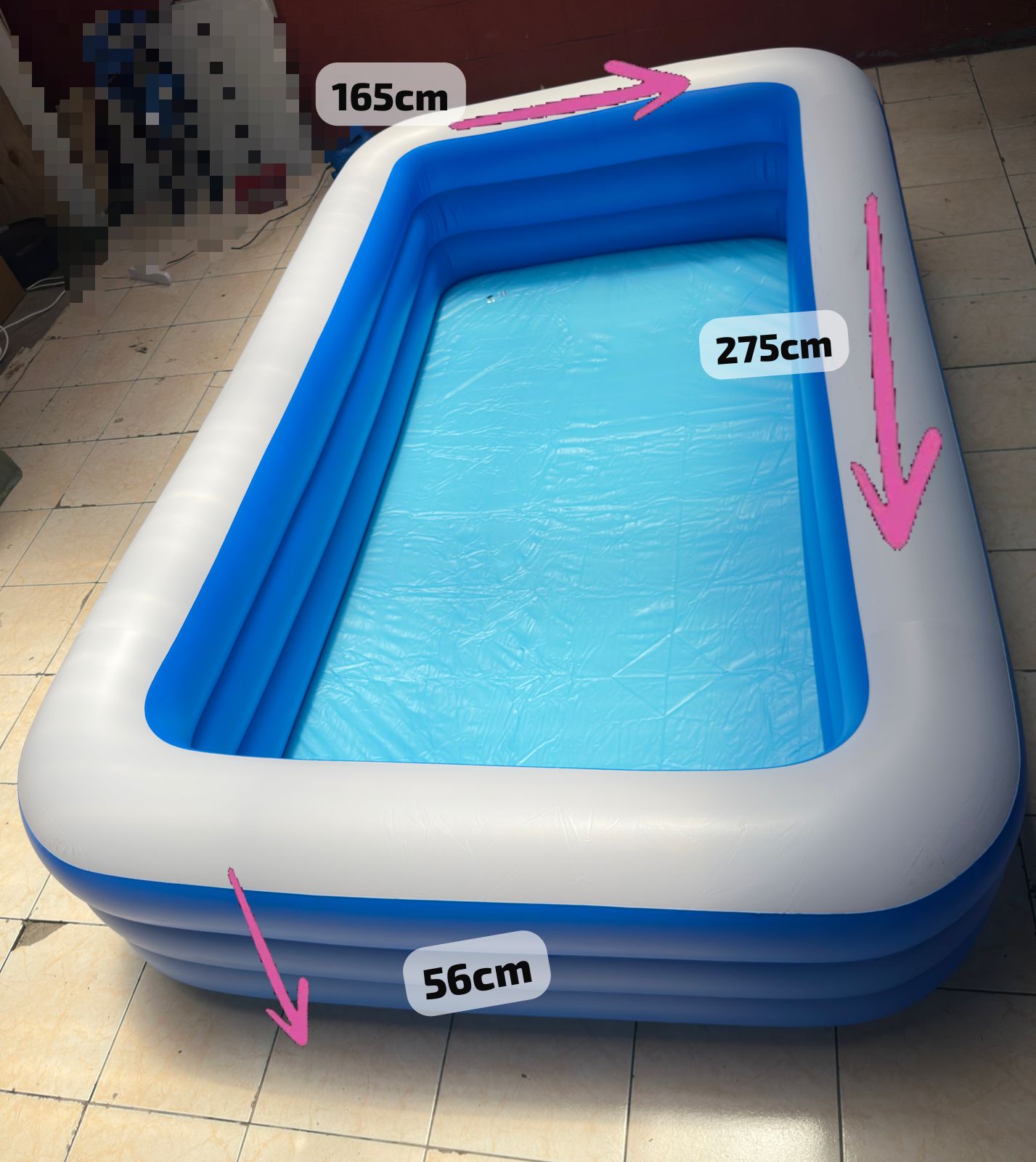 PISCINA CUADRADA INFLABLE DE 2,6M - Imagen 5
