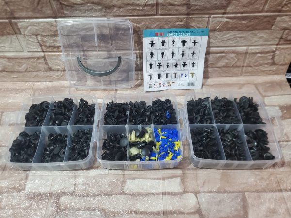 KIT DE BROCHES DE PLASTICO DE 650  PIEZAS