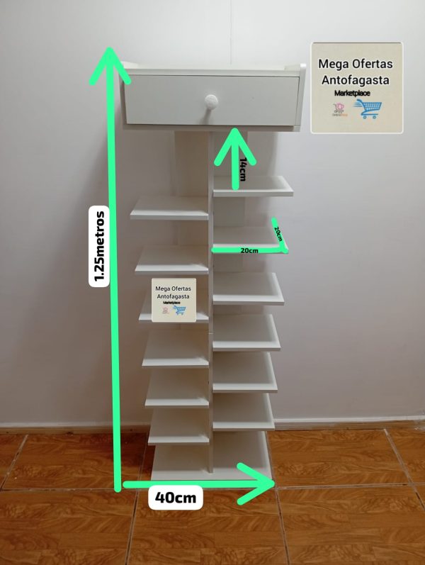 ORGANIZADOR CON CAJON ZAPATERA 7 NIVELES - Imagen 2