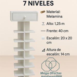 ORGANIZADOR CON CAJON ZAPATERA 7 NIVELES