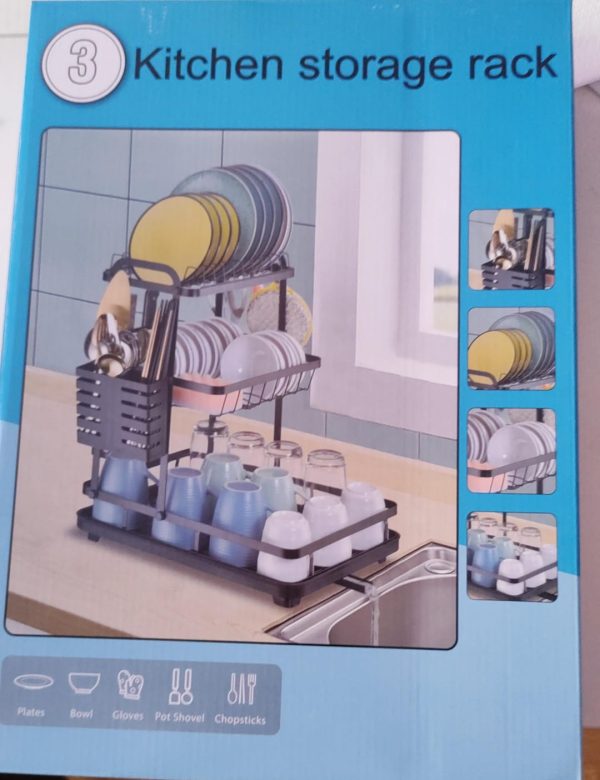 ESCURRIDOR DE ALUMINIO 3 NIVELES STORAGE RACK 2472 - Imagen 3