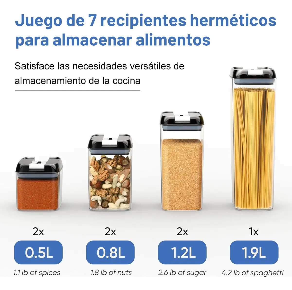 CONTENEDOR DE ALIMENTOS 7 PIEZAS - Imagen 3