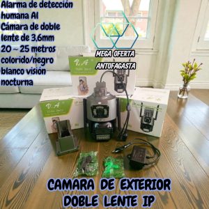 CAMARA DE EXTERIOR DOBLE LENTE IP