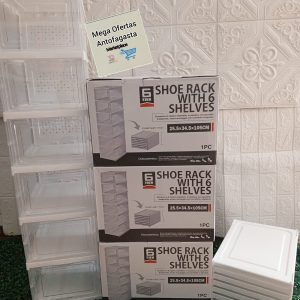ORGANIZADOR ZAPATERO TRANSPARENTE 6 NIVELES