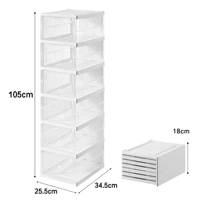 ORGANIZADOR ZAPATERO TRANSPARENTE 6 NIVELES - Imagen 4