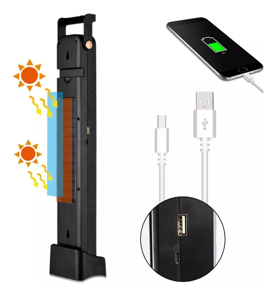 LUZ SOLAR Y RECARGABLE 45W - Imagen 2