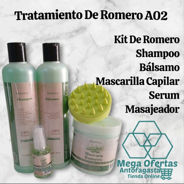 KIT DE TRATAMIENTO PARA EL CABELLO DE ROMERO A02