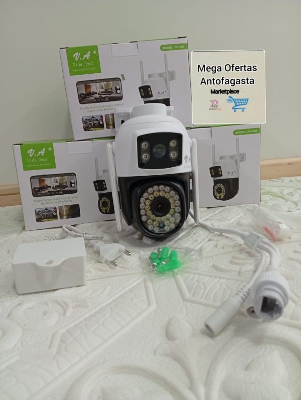 CAMARA EXTERIOR DOBLE LENTE BLANCA A01 - Imagen 3