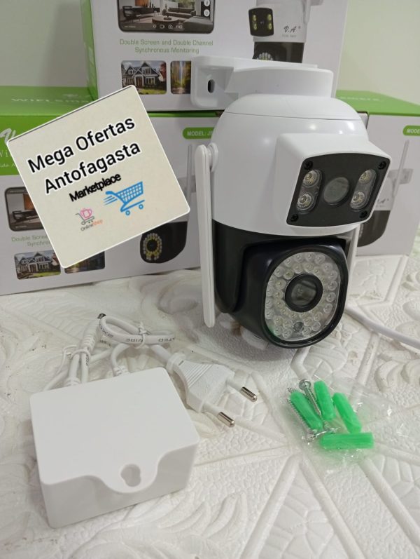 CAMARA EXTERIOR DOBLE LENTE BLANCA A01