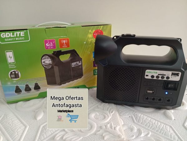 KIT DE CAMPING SOLAR  LINTERNA RADIO 3 AMPOLLETAS Y PANEL SOLAR - Imagen 3