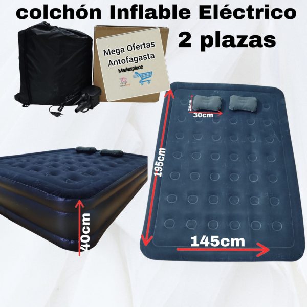 COLCHON INFLABLE 2 PLAZAS ELECTRICO