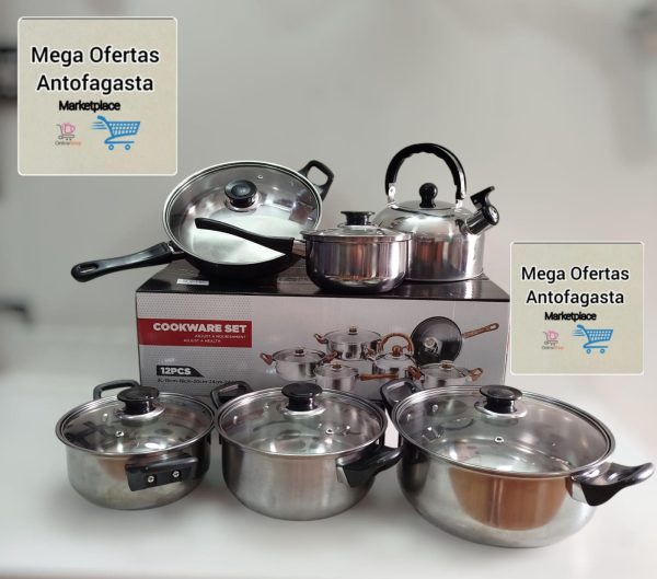 JUEGO DE OLLAS DE 12 PIEZAS