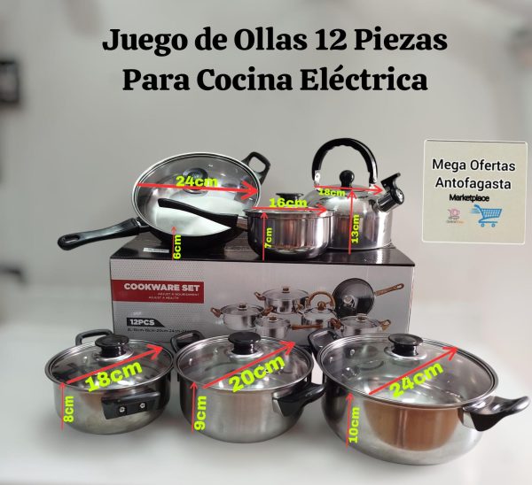 JUEGO DE OLLAS DE 12 PIEZAS - Imagen 3