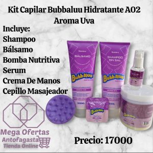 Kit de bubbaluu hidratante A02 aroma uva A02