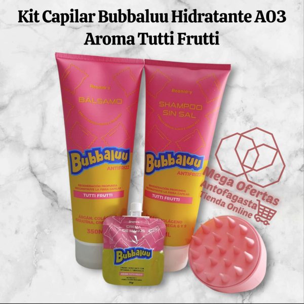 Kit bubbaluu hidratante A03 aroma tutti frutti - Imagen 2