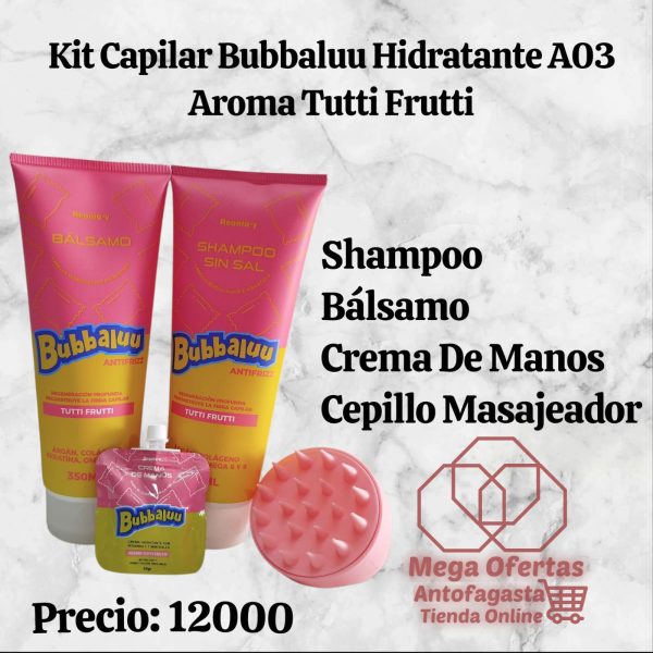 Kit bubbaluu hidratante A03 aroma tutti frutti