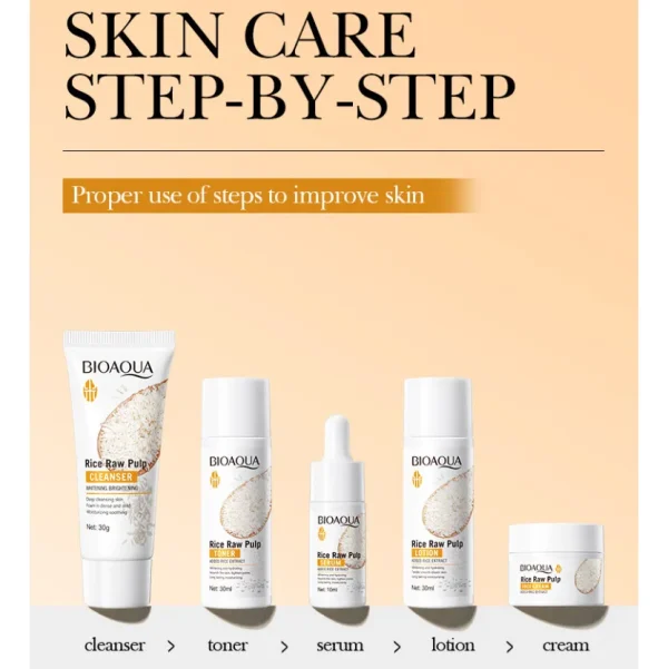 SET DE SKIN CARE BIOAQUA PULPA DE ARROZ - Imagen 5