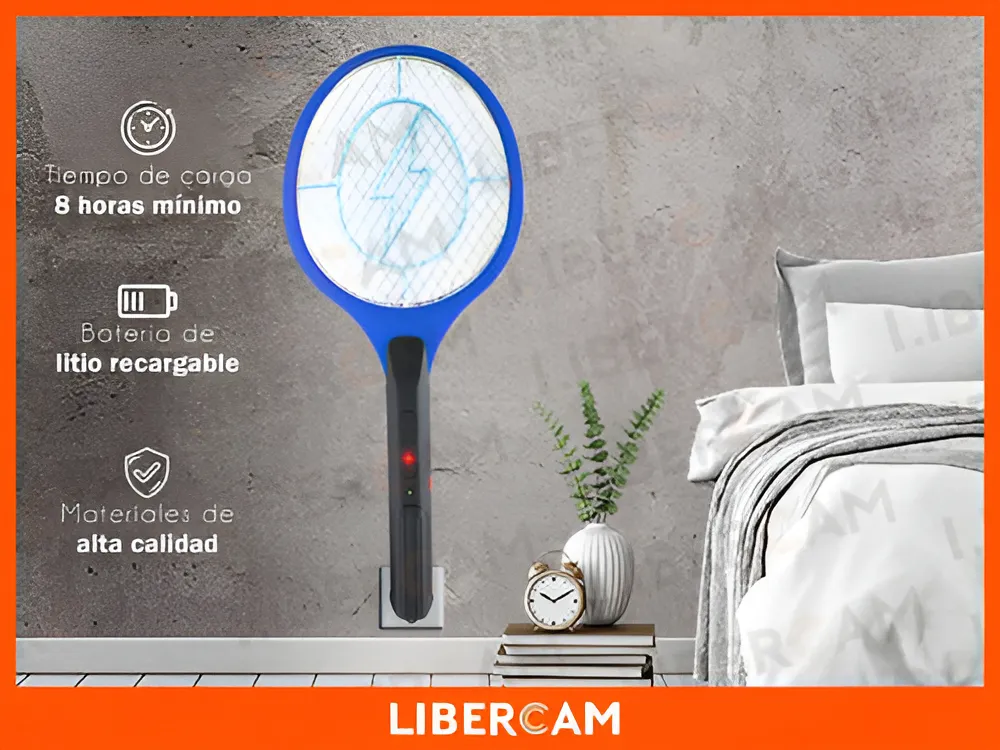 RAQUETA MATA MOSCAS RECARGABLE - Imagen 3