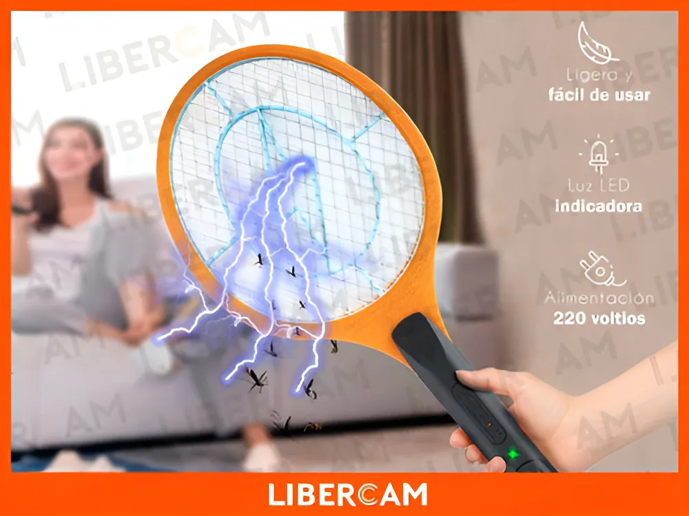 RAQUETA MATA MOSCAS RECARGABLE - Imagen 4