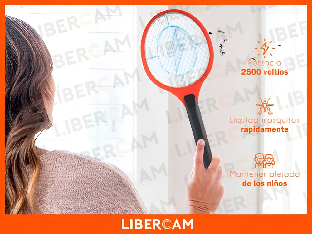RAQUETA MATA MOSCAS RECARGABLE - Imagen 5