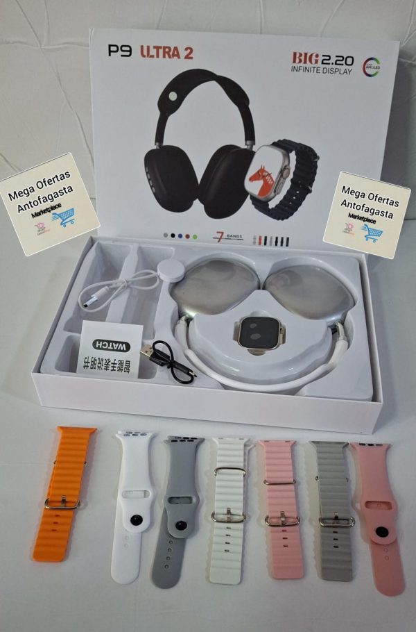 AUDÍFONOS P-9 🎧 + RELOJ INTELIGENTE