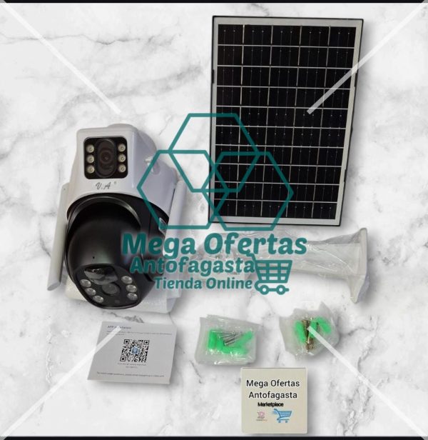 CAMARA EXTERIOR CON PANEL SOLAR  DOBLE LENTE A01 - Imagen 4