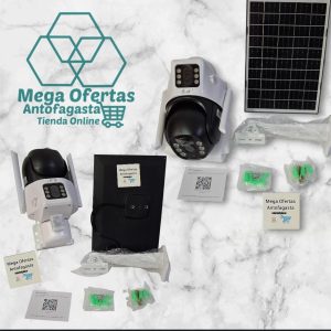 CAMARA EXTERIOR CON PANEL SOLAR  DOBLE LENTE A01