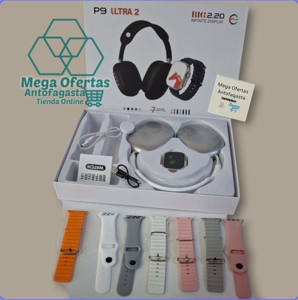 AUDÍFONOS P-9 🎧 + RELOJ INTELIGENTE - Imagen 5