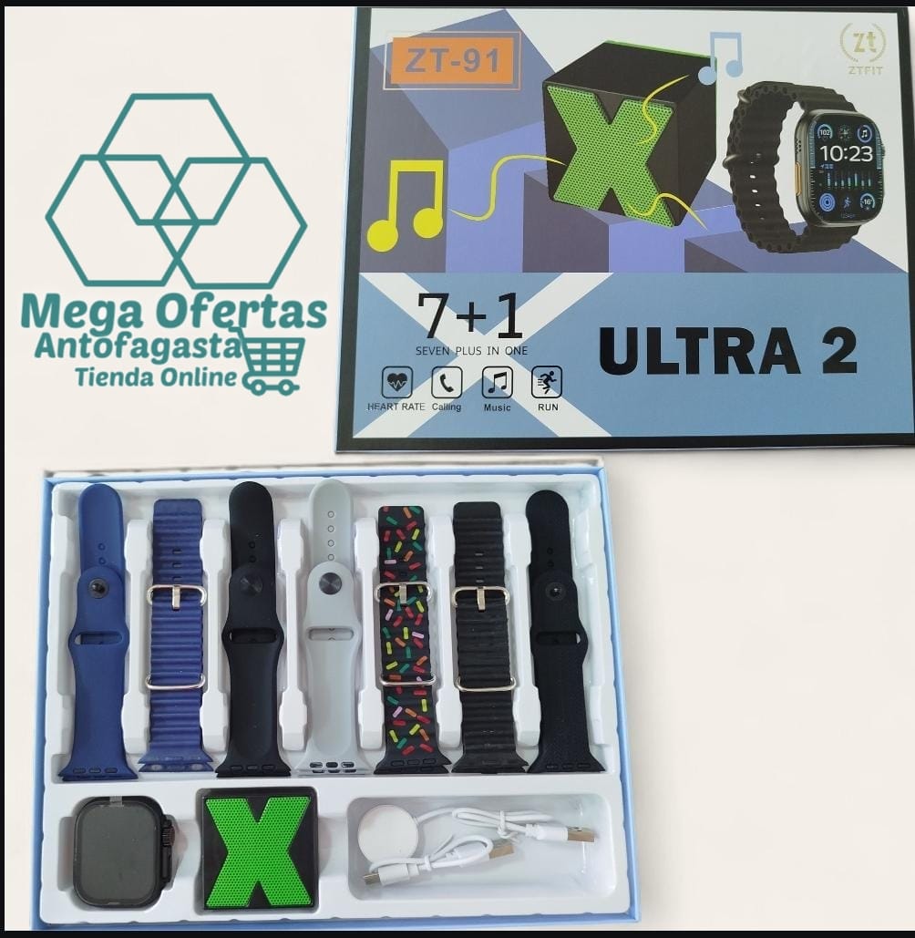 KIT DE RELOJ ULTRA 7X MAS MINI PARLANTE - Imagen 2