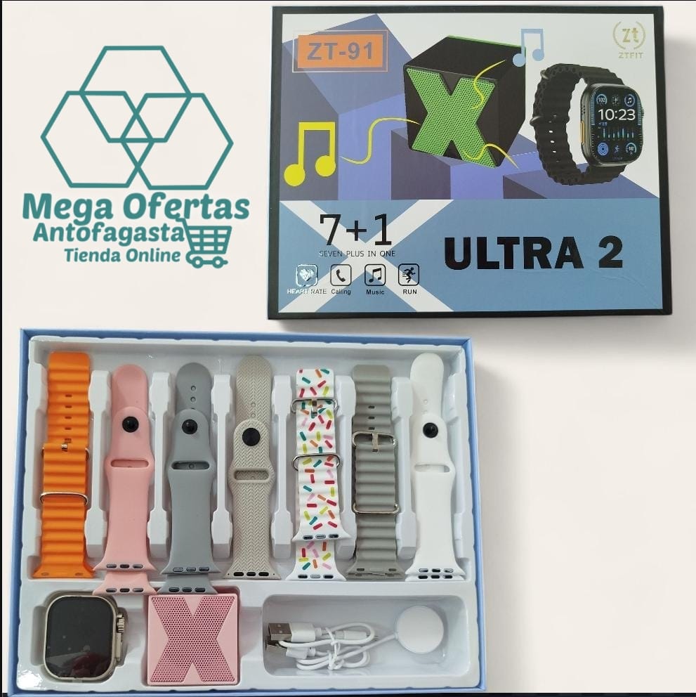 KIT DE RELOJ ULTRA 7X MAS MINI PARLANTE