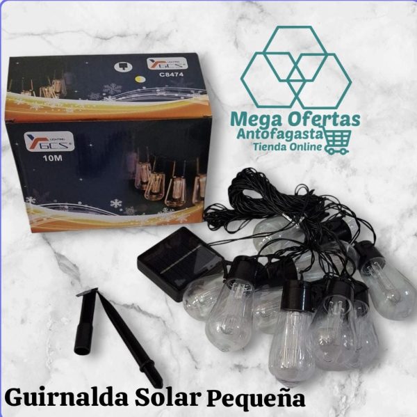 GUIRNALDA SOLAR CON AMPOLLETA PEQUEÑA