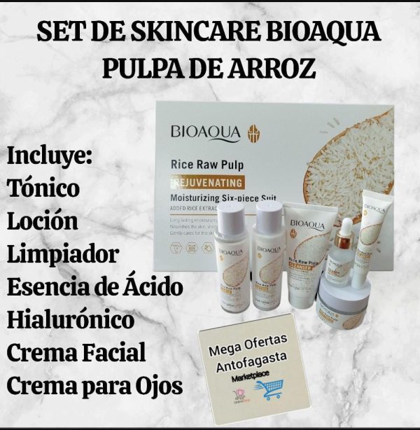 SET DE SKIN CARE BIOAQUA PULPA DE ARROZ