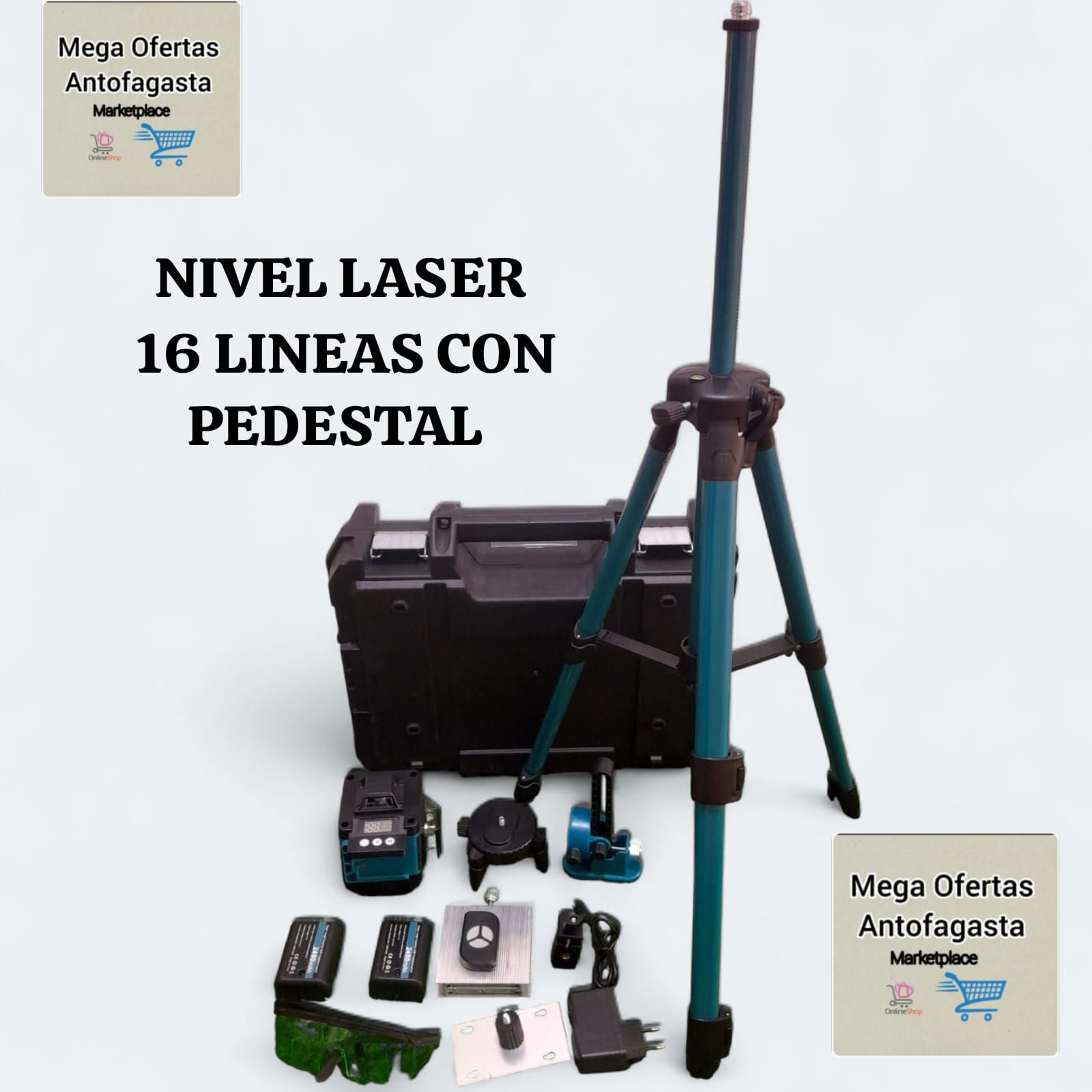 KIT DE NIVEL LASER 16 LINEAS CON PEDESTAL
