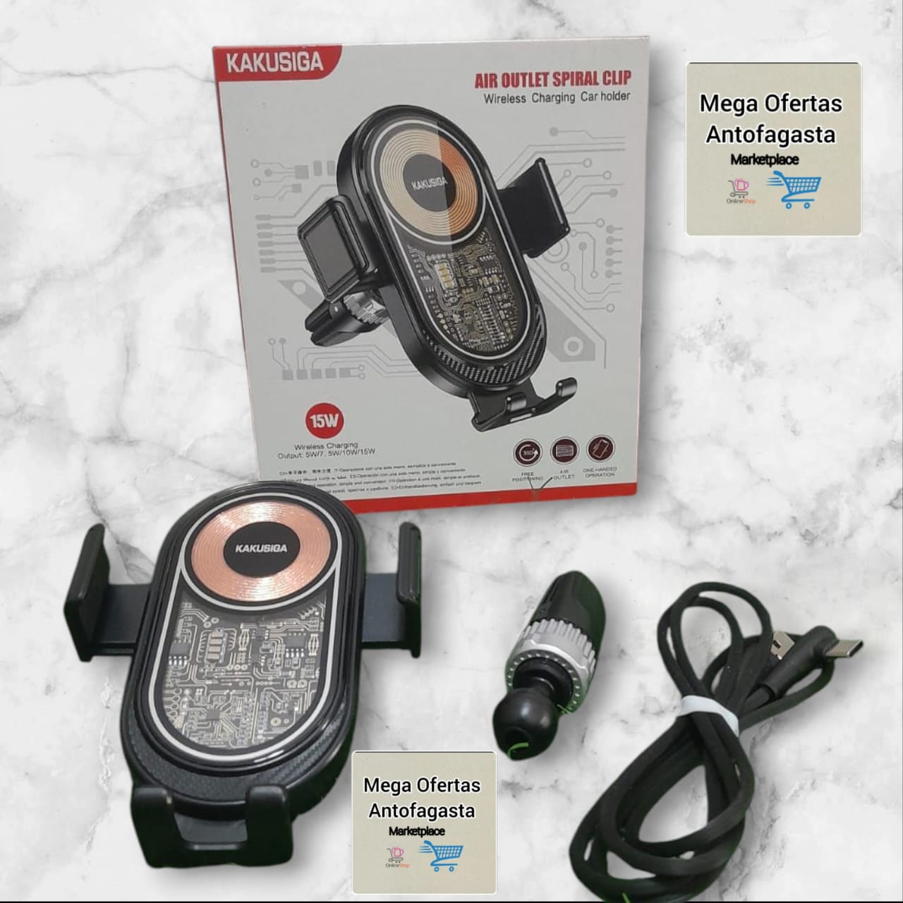 SOPORTE DE TELEFONO MAS CARGADOR DE AUTO - Imagen 4