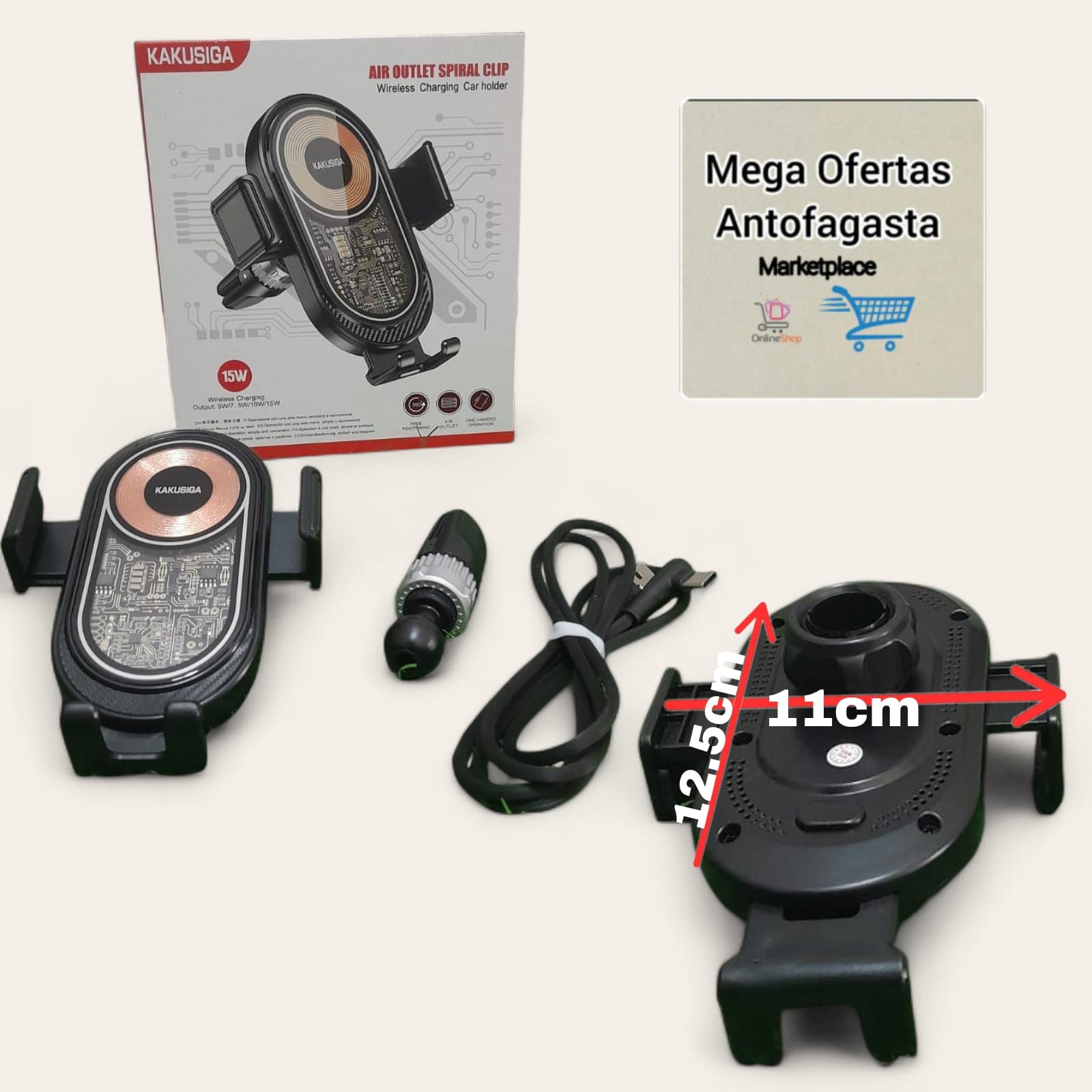 SOPORTE DE TELEFONO MAS CARGADOR DE AUTO - Imagen 2