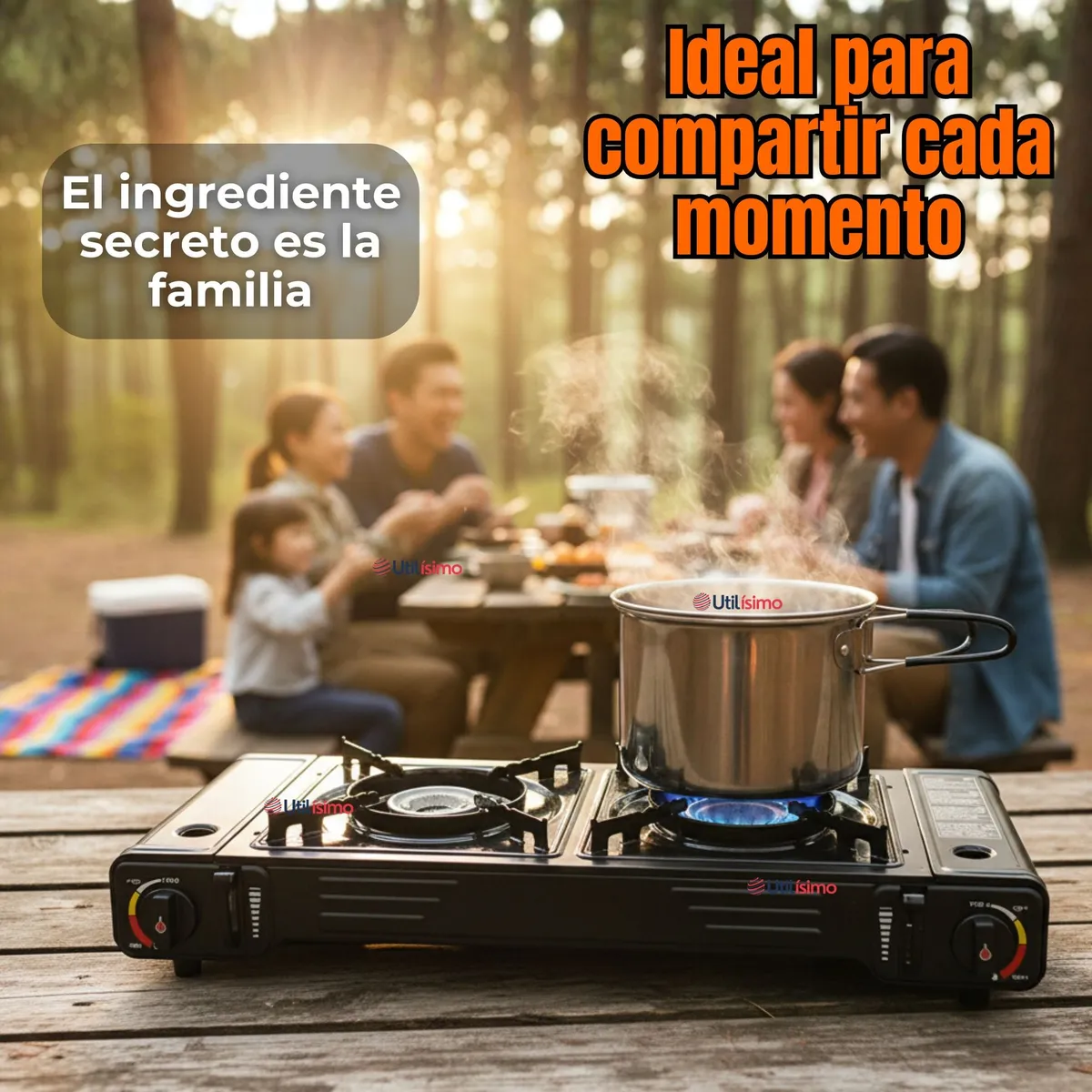COCINA CAMPING 2 HORNILLAS - Imagen 4