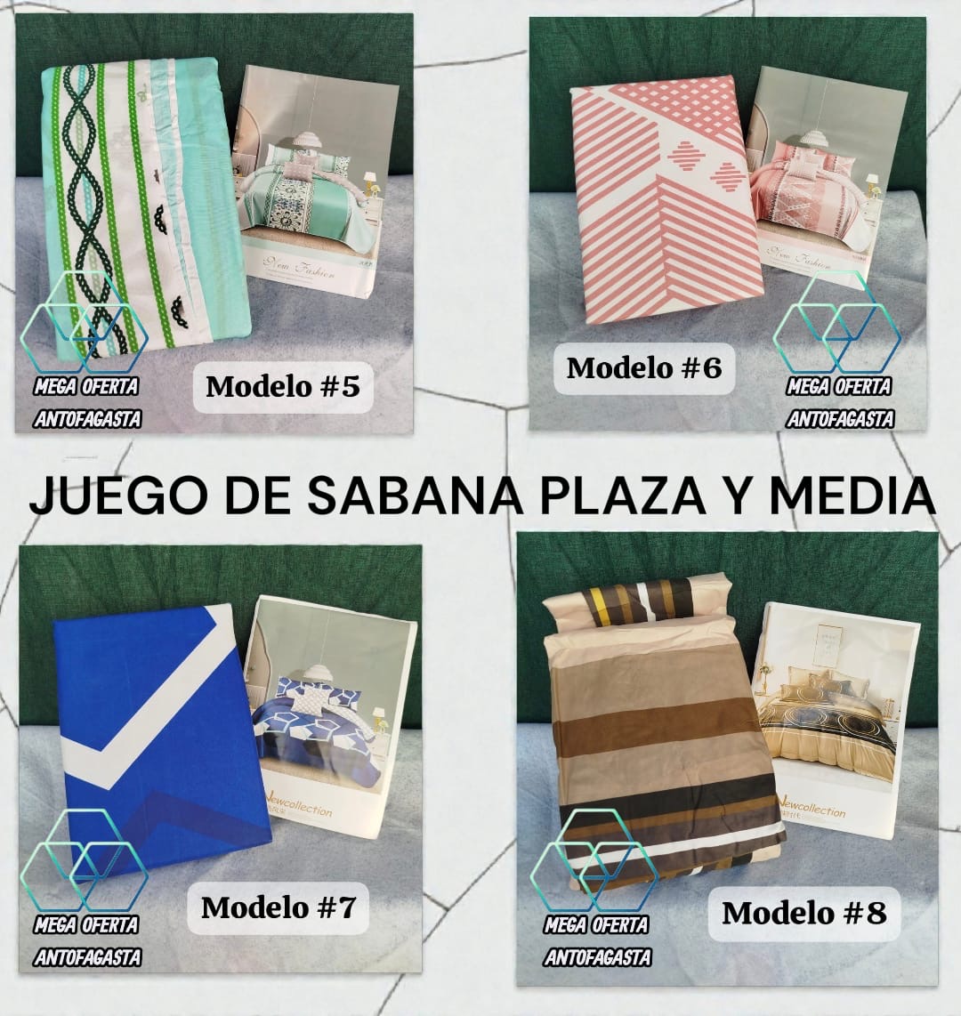 JUEGO DE SABANAS PLAZA Y MEDIA