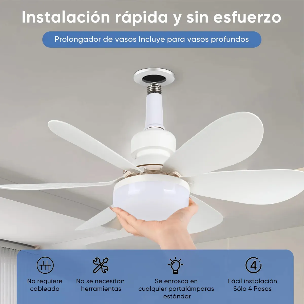 AMPOLLETA LED CON VENTILADOR - Imagen 3