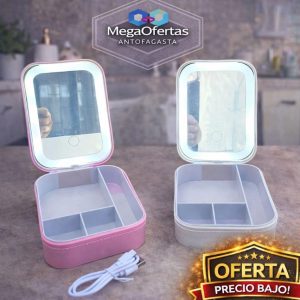 MINI MALETA DE MAQUILLAJE CON ESPEJO  LED