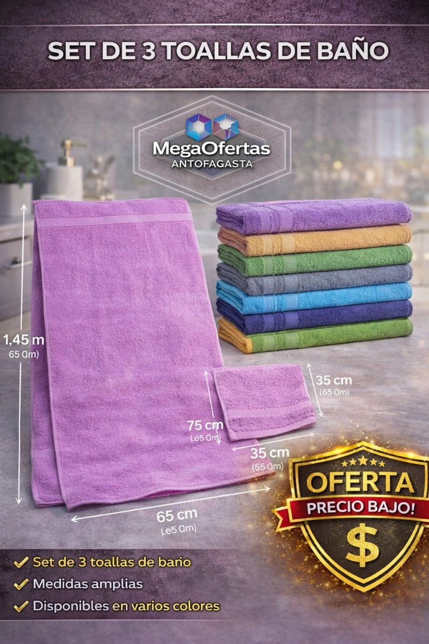 SET DE TOALLAS DE BAÑO