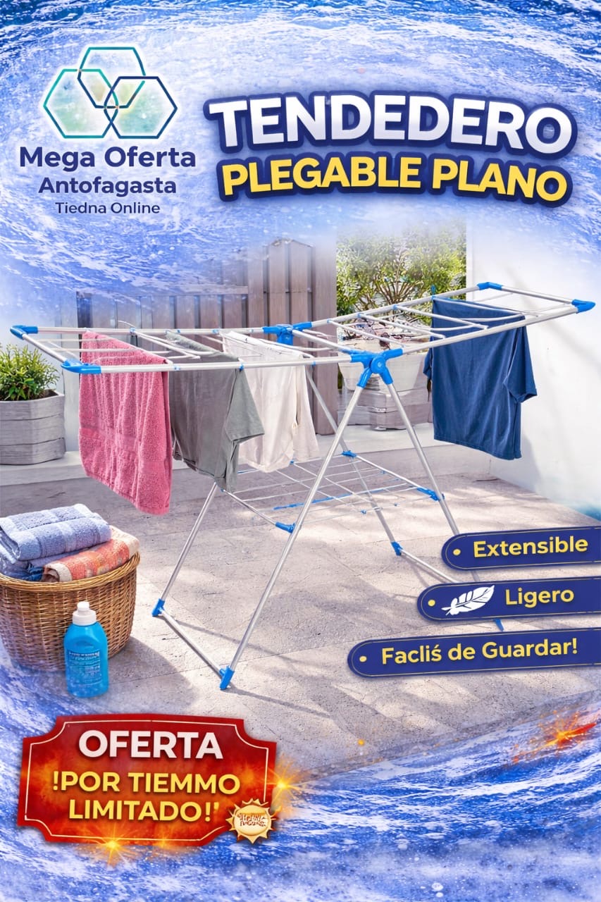 TENDEDERO PLEGABLE PLANO