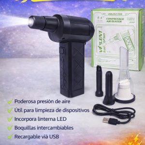 MINI SOPLADOR PORTATIL CON LINTERNA