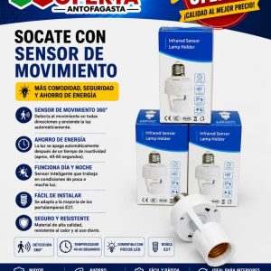 SOCATE CON SENSOR DE MOVIMIENTO